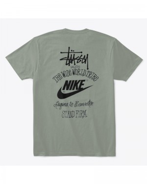 Grey Stüssy X NK The Wide World Tribe T-Shirts | USA DBVEHU850