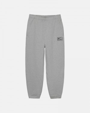 Grey Stüssy & NK Fleece Sweatpants | USA DGAFVQ875