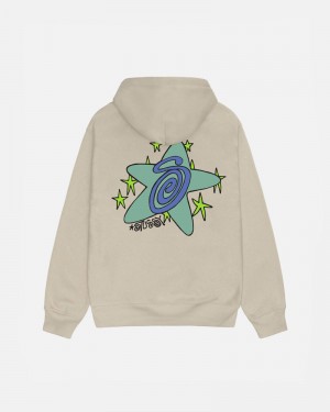 Khaki Stüssy Galaxy Hoodie | USA UKOYRI927