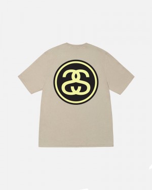 Khaki Stüssy SS-Link T-Shirts | USA WYKSET298