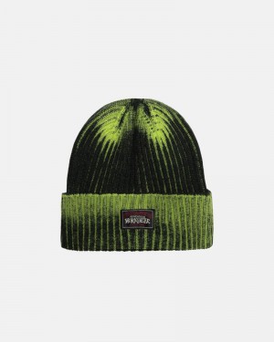 Light Green Stüssy Cuff Workgear Spray Beanie | USA OFIPJY047