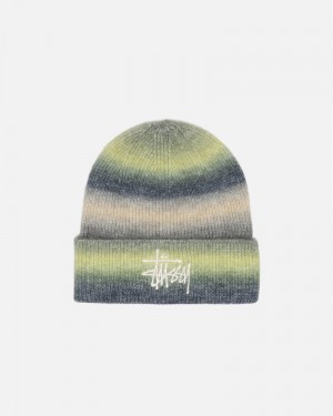 Multicolor Stüssy Cuff Spray Stripe Beanie | USA BQGJUV937