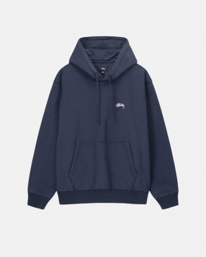 Navy Stüssy Stock Logo Hoodie | USA GEMHDP452