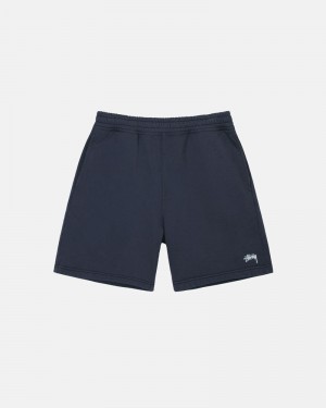 Navy Stüssy Stock Logo Sweat Shorts | USA ICVPRG174