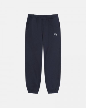 Navy Stüssy Stock Logo Sweatpants | USA XYZGHJ740