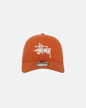 Orange Stüssy New Era 9Twenty Basic Strapback Caps | USA APCGFS716