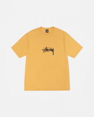 Orange Stüssy Small Stock Honey Pigment Dyed T-Shirts | USA TPYQMU251