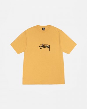 Orange Stüssy Small Stock Pigment Dyed T-Shirts | USA VGIKRP139