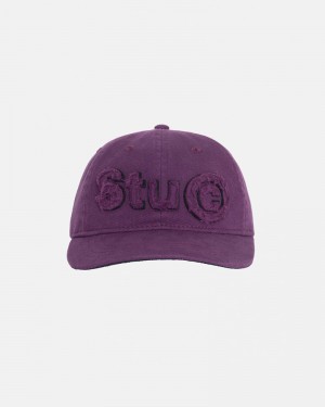 Purple Stüssy Low Pro Copyright Applique Strapback Caps | USA PYQXNU964