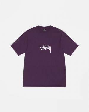 Purple Stüssy Small Stock Pigment Dyed T-Shirts | USA WZVMAE671