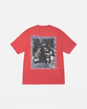 Red Stüssy Classroom T-Shirts | USA XQOECK462