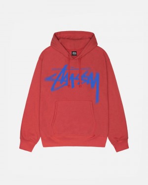 Red Stüssy Dizzy Stock Hoodie | USA WTCJEN081