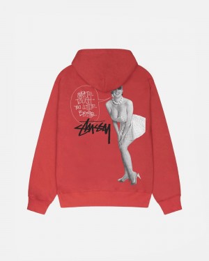 Red Stüssy Skate Tough Hoodie | USA GMEPSA194