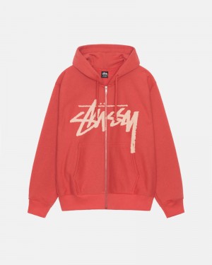 Red Stüssy Venus Zip Hoodie | USA YCMPIR680