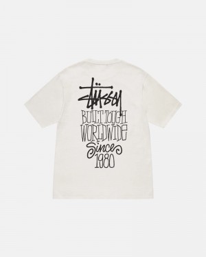 White Stüssy Built Tough Pigment Dyed T-Shirts | USA BPRSAJ195