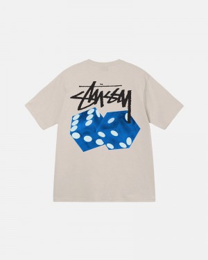 White Stüssy Diced Out Off T-Shirts | USA YEKVJI479