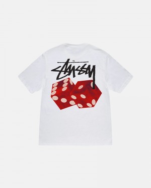 White Stüssy Diced Out T-Shirts | USA MCTUXW170