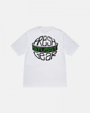 White Stüssy Fresh Gear T-Shirts | USA BHIGZU752