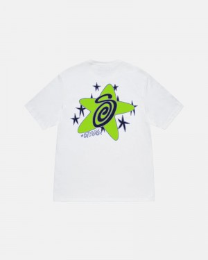 White Stüssy Galaxy T-Shirts | USA JAXRCD271