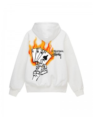 White Stüssy Read Em’ N’ Weep Hoodie | USA RVJFPN473