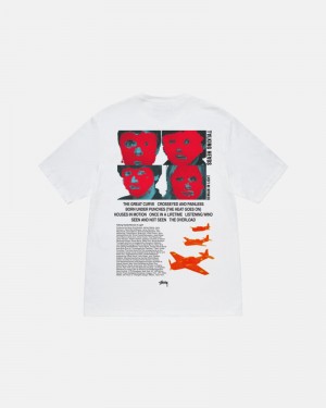 White Stüssy Talking Heads Remain In Light T-Shirts | USA GBUXLO970