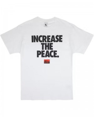 White Stüssy X NK Increase The Peace T-Shirts | USA LBJRKC293