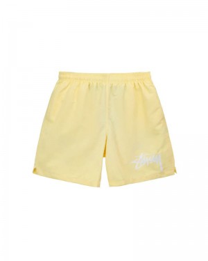 Yellow Stüssy Big Stock Water Shorts | USA HQLJKT836