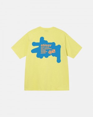 Yellow Stüssy Silhouette T-Shirts | USA EFHXMY563