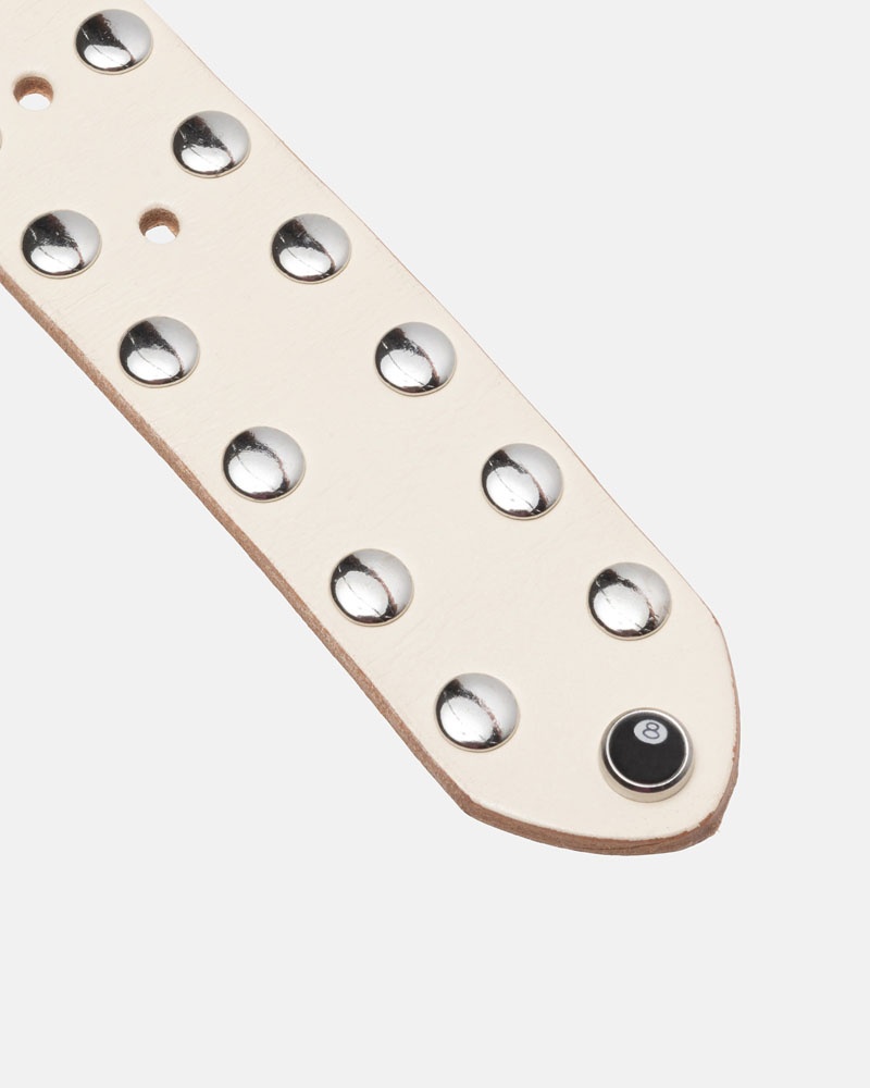 Beige Stüssy 8 Ball Studded Belts | USA EVHLBN482