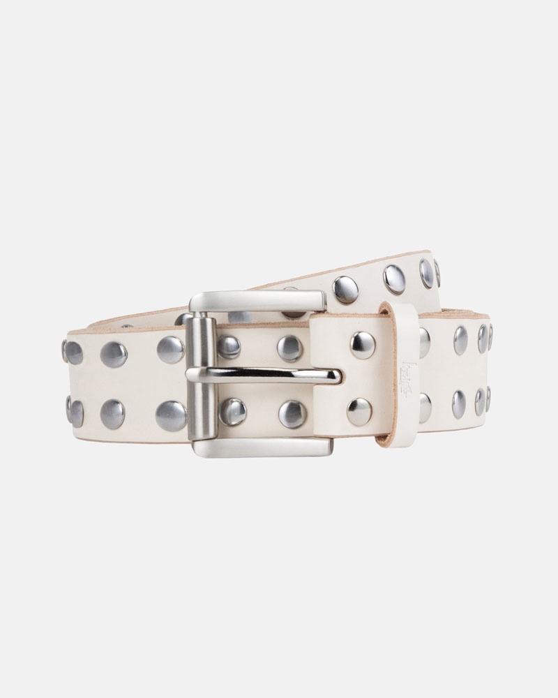 Beige Stüssy 8 Ball Studded Belts | USA EVHLBN482