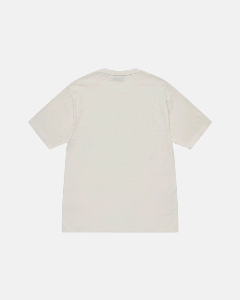 Beige Stüssy Block Sport Pigment Dyed T-Shirts | USA LYSJHV510