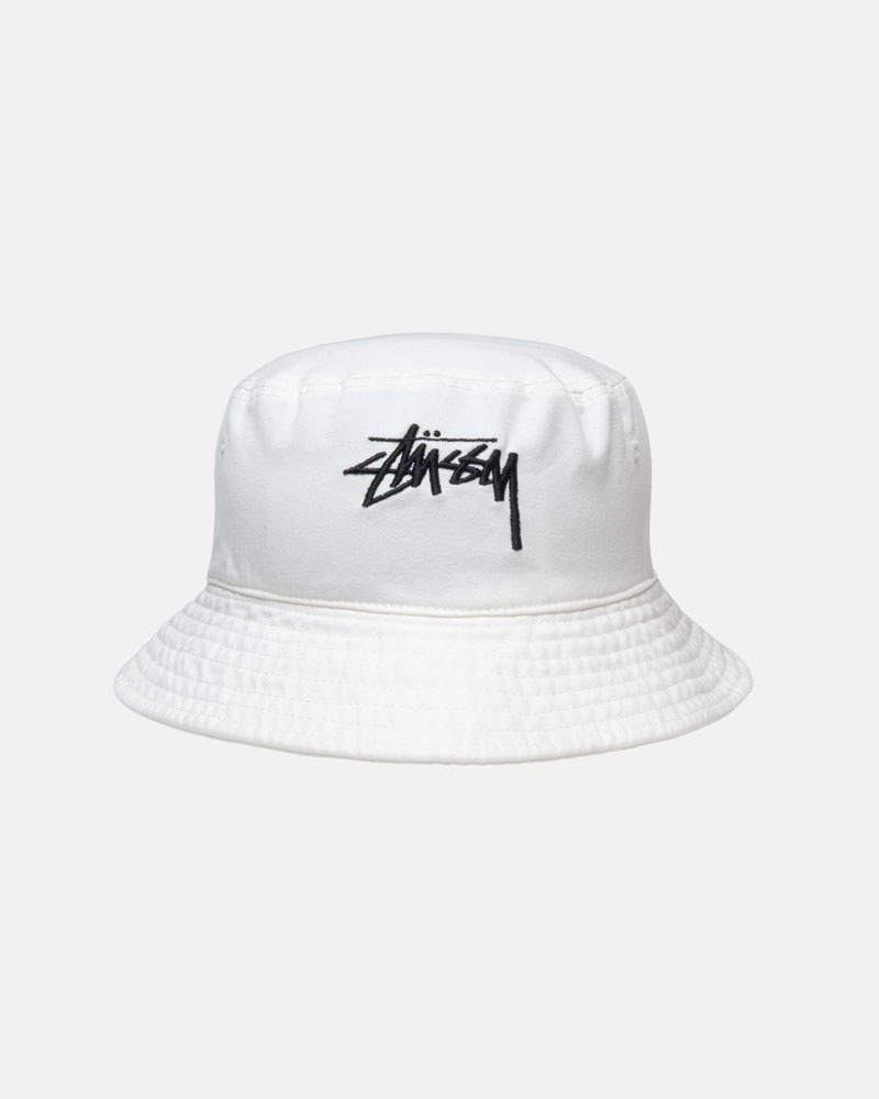 Beige Stüssy Bucket Big Stock Hats | USA FDZPRJ246