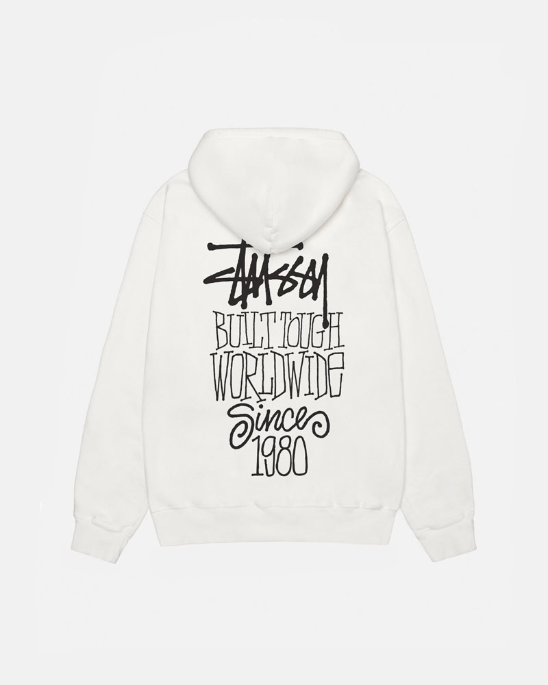 Beige Stüssy Built Tough Pigment Dyed Hoodie | USA WBETLI410