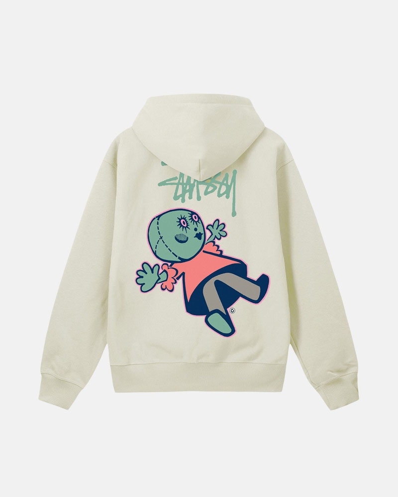 Beige Stüssy Dollie Zip Hoodie | USA MXLCAH246