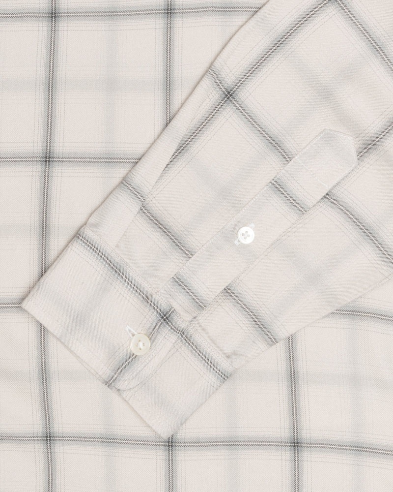 Beige Stüssy Shadow Plaid Rayon Shirts | USA HQIMCB246