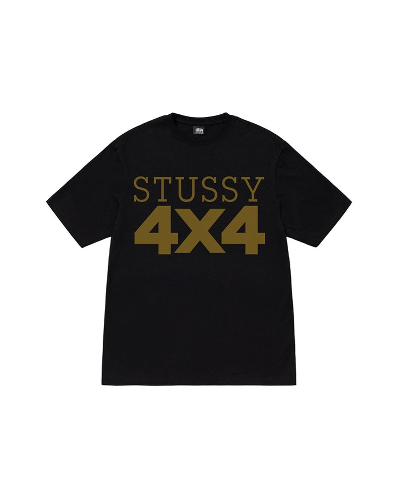 Black Stüssy 4x4 T-Shirts | USA UMDVIY769