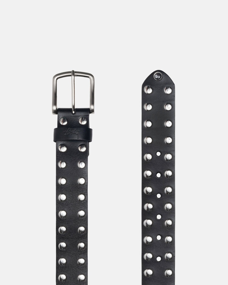 Black Stüssy 8 Ball Studded Belts | USA NPKQIU290