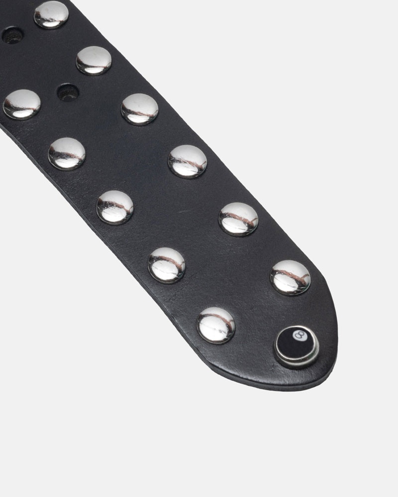 Black Stüssy 8 Ball Studded Belts | USA NPKQIU290