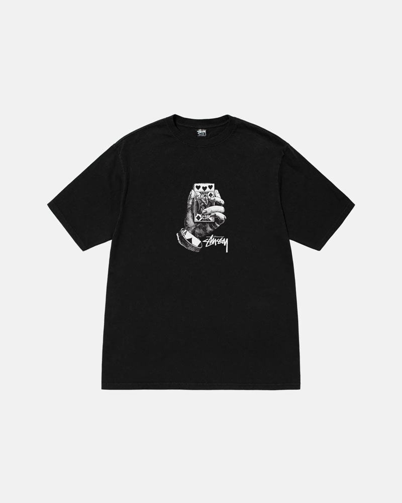 Black Stüssy All Bets Off Pigment Dyed T-Shirts | USA ZVSQIL160