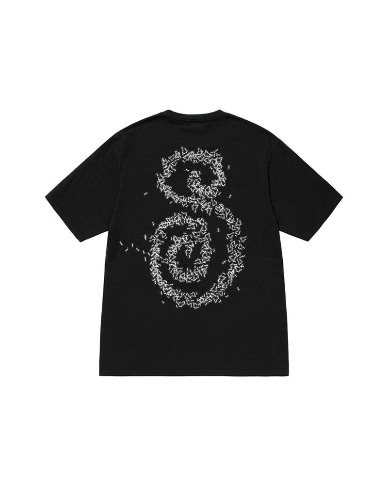 Black Stüssy Ants Pigment Dyed T-Shirts | USA GMEIFJ217