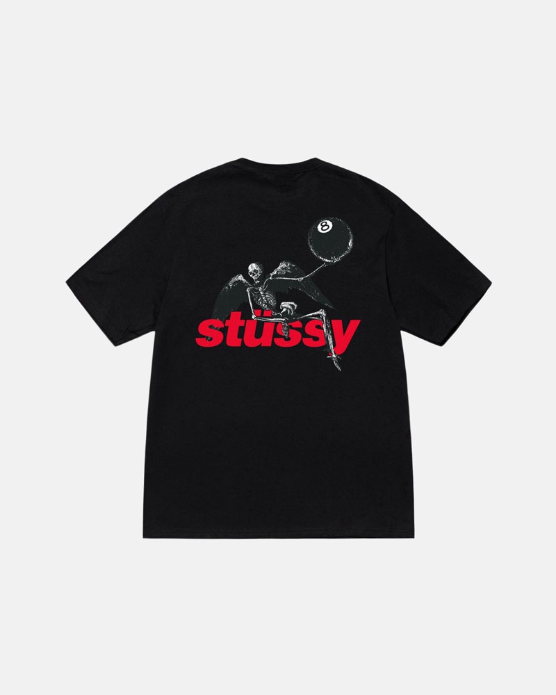 Black Stüssy Apocalypse T-Shirts | USA IVTUEJ510