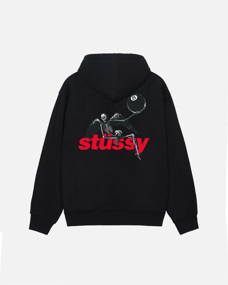 Black Stüssy Apocalypse Zip Hoodie | USA DNUGTV681