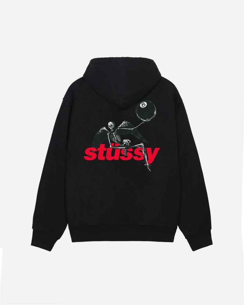 Black Stüssy Apocalypse Zip Hoodie | USA FLDTYG325