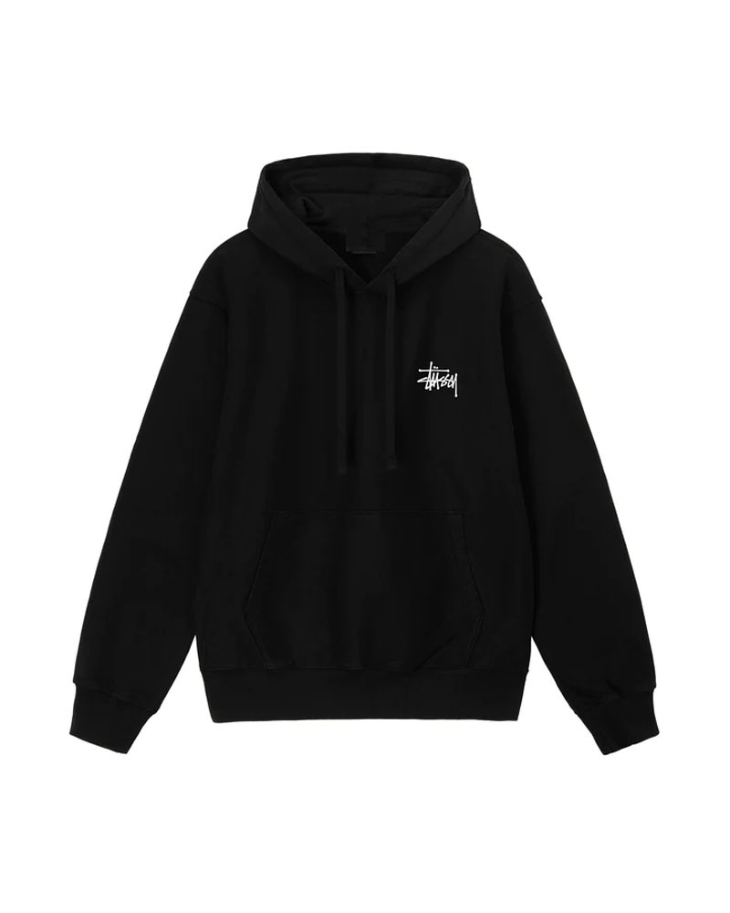 Black Stüssy Basic Hoodie | USA WMKJEZ891