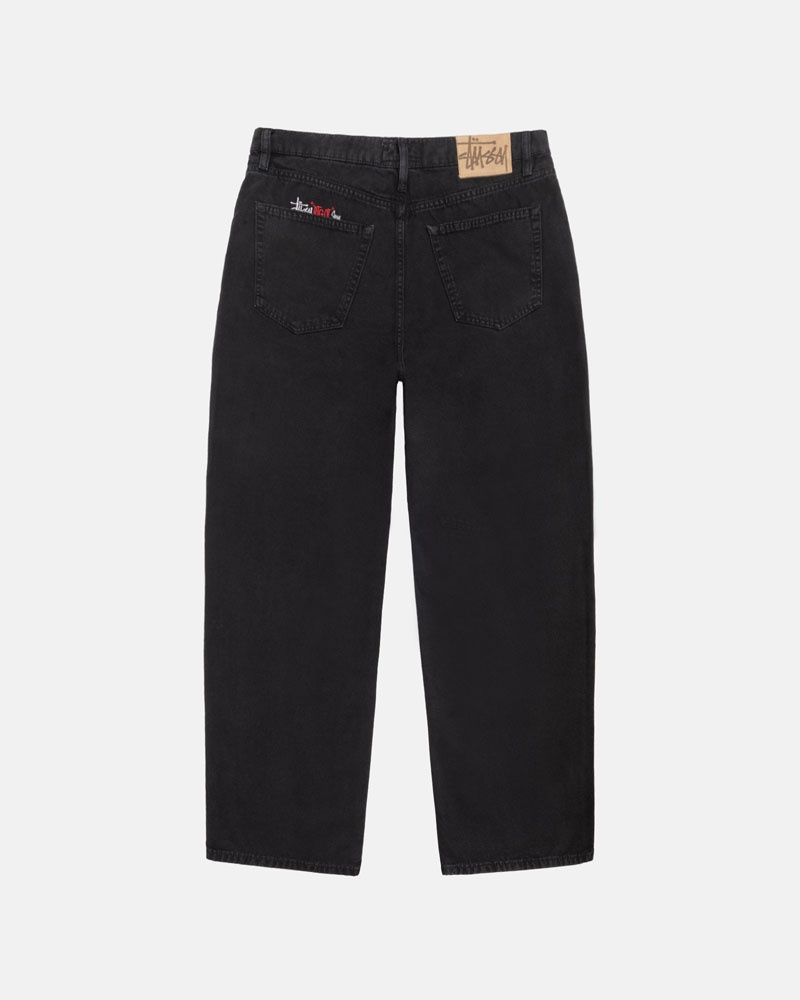 Black Stüssy Big OL' Jean Washed Canvas Jeans | USA PBCDLR563