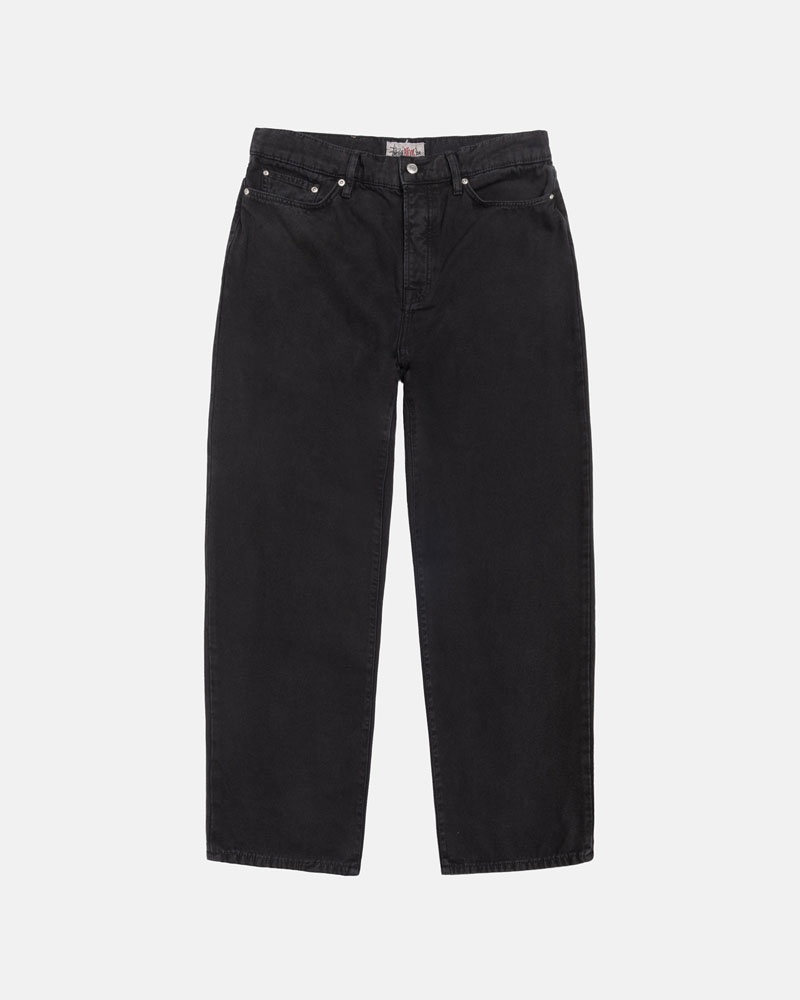 Black Stüssy Big OL\' Jean Washed Canvas Jeans | USA PBCDLR563