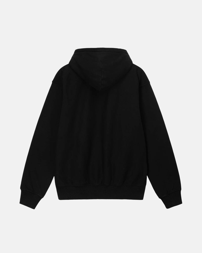 Black Stüssy Block Sport Pigment Dyed Hoodie | USA DRYMKZ613