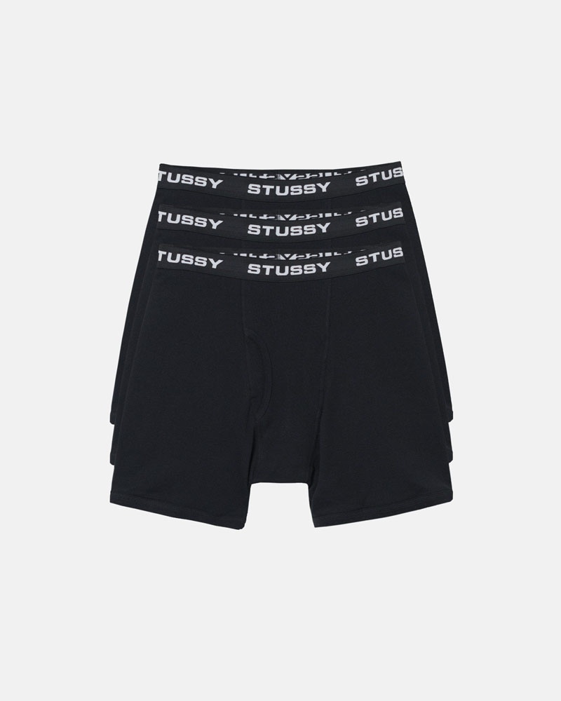 Black Stüssy Boxer Briefs Shorts | USA DPHORX569