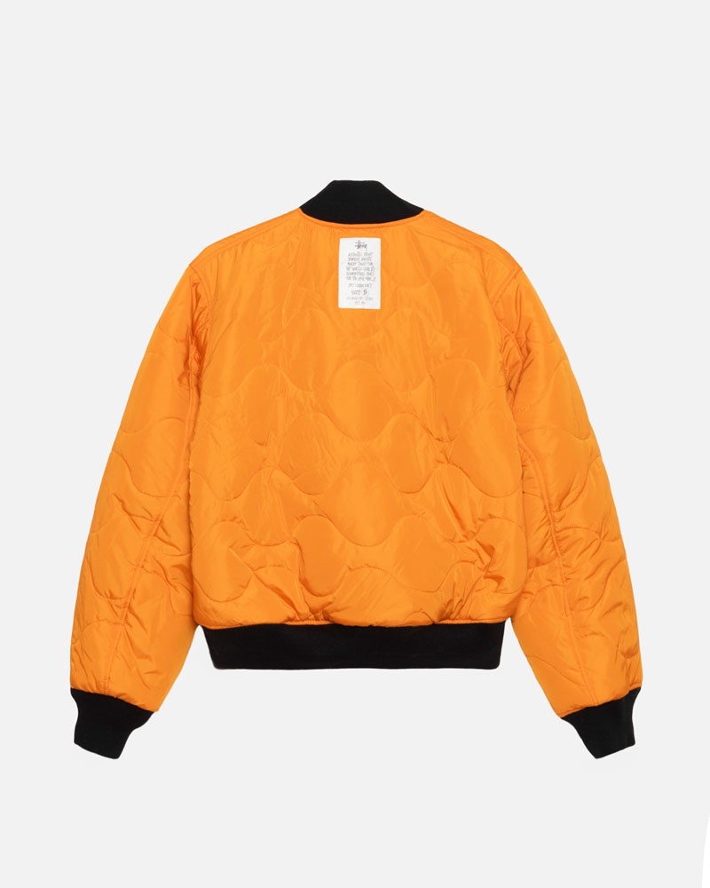 Black Stüssy Built Reversible Bomber Jacket | USA VAUDBW491