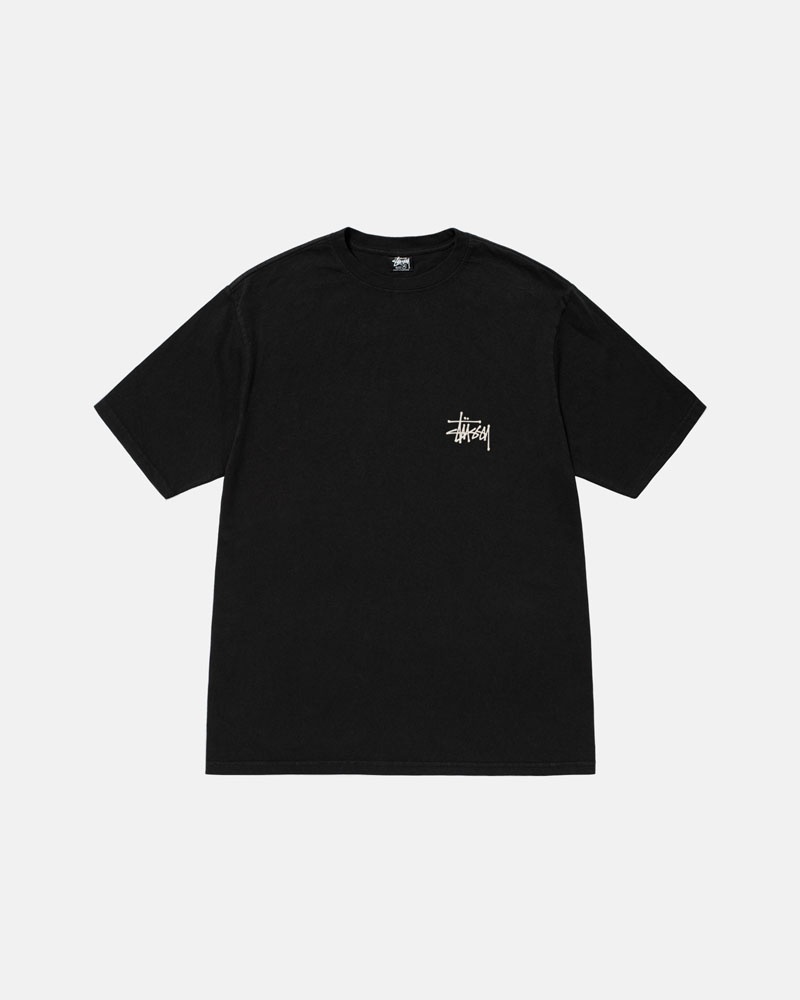 Black Stüssy Built Tough Pigment Dyed T-Shirts | USA RJTHIW132